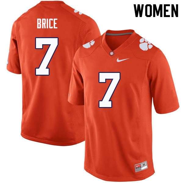 Women's Clemson Tigers Chase Brice #7 Colloge Orange NCAA Elite Football Jersey Top Deals KGT22N1V