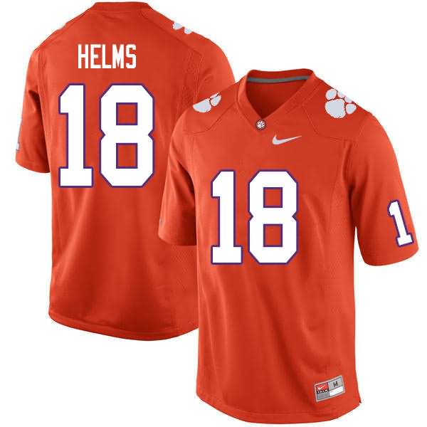 Men's Clemson Tigers Hunter Helms #18 Colloge Orange NCAA Elite Football Jersey Outlet CYI20N4N
