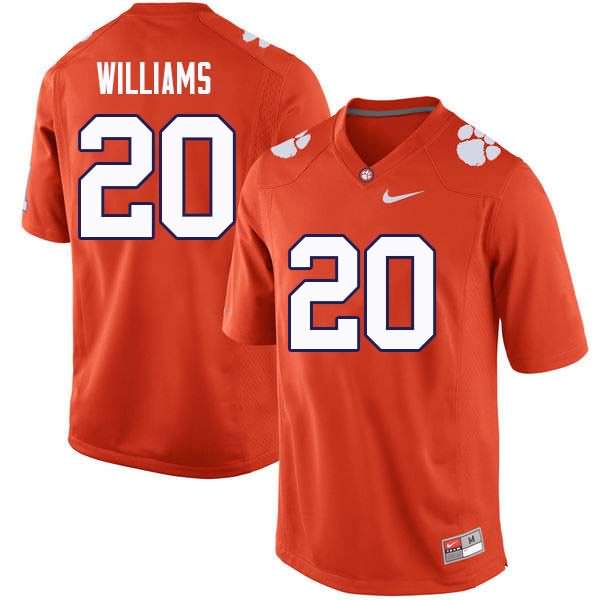 Men's Clemson Tigers LeAnthony Williams #20 Colloge Orange NCAA Game Football Jersey Stability VUZ33N6C