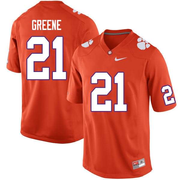 Men's Clemson Tigers Malcolm Greene #21 Colloge Orange NCAA Game Football Jersey Discount ODZ06N7J