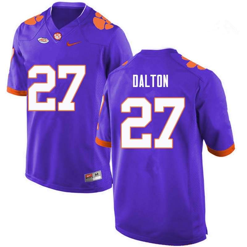 Men's Clemson Tigers Alex Dalton #27 Colloge Purple NCAA Elite Football Jersey Copuon JBK44N1V
