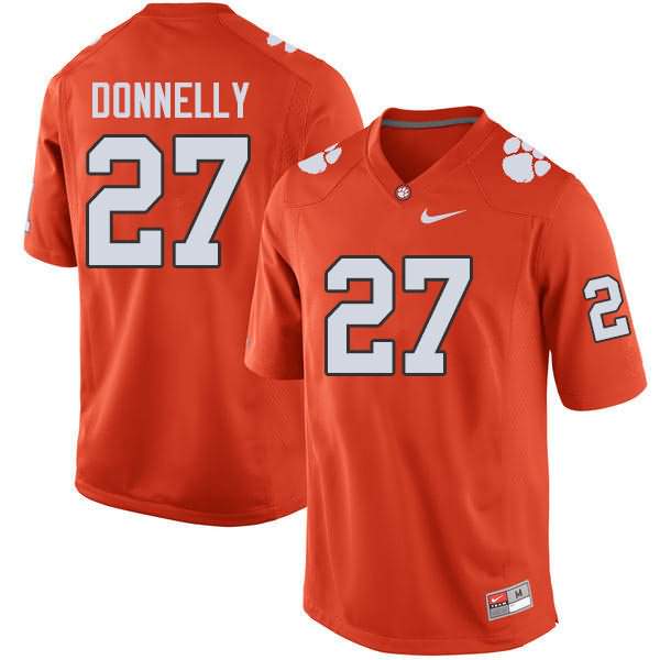 Men's Clemson Tigers Carson Donnelly #27 Colloge Orange NCAA Game Football Jersey Lifestyle NYV27N6J