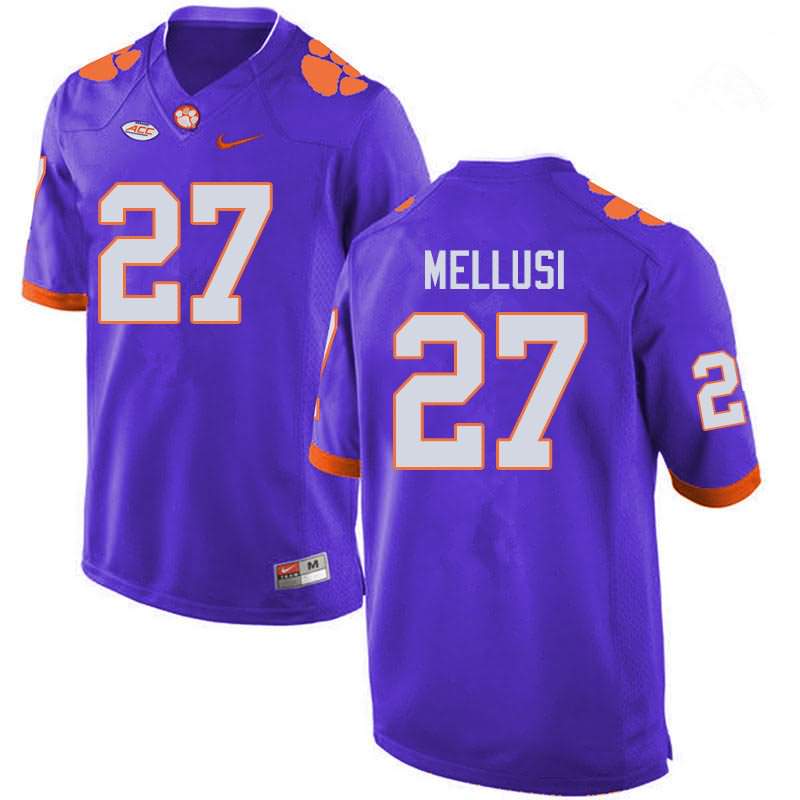 Men's Clemson Tigers Chez Mellusi #27 Colloge Purple NCAA Game Football Jersey On Sale SOB24N8U