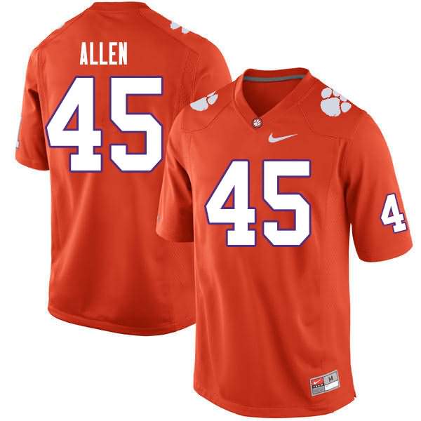 Men's Clemson Tigers Sergio Allen #45 Colloge Orange NCAA Game Football Jersey Super Deals TND30N4G