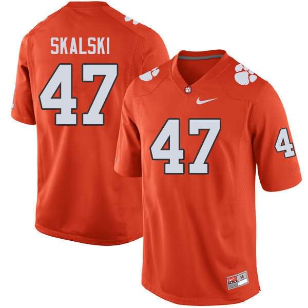 Men's Clemson Tigers James Skalski #47 Colloge Orange NCAA Game Football Jersey February NVK78N4S