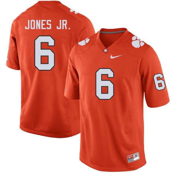 Men's Clemson Tigers Mike Jones Jr. #6 Colloge Orange NCAA Elite Football Jersey Hot SXE05N8E