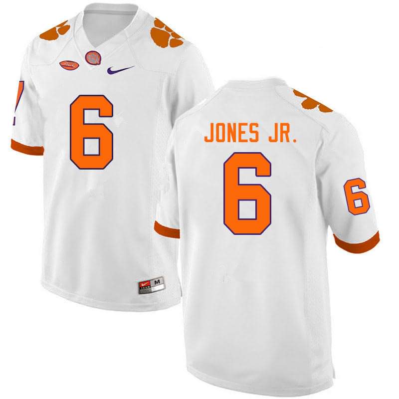 Men's Clemson Tigers Mike Jones Jr. #6 Colloge White NCAA Game Football Jersey For Fans OXF54N5L