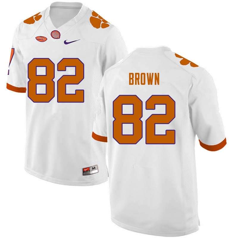 Men's Clemson Tigers Will Brown #82 Colloge White NCAA Game Football Jersey Trade DVF72N6X