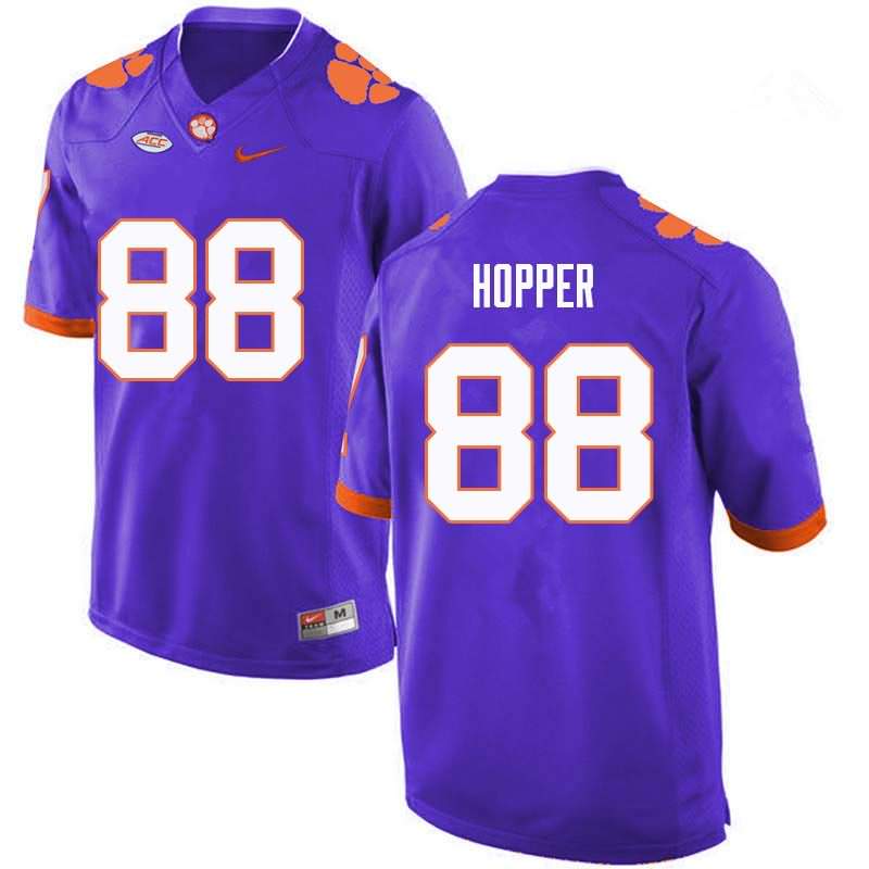 Men's Clemson Tigers Jayson Hopper #88 Colloge Purple NCAA Elite Football Jersey Top Deals KYY72N3F
