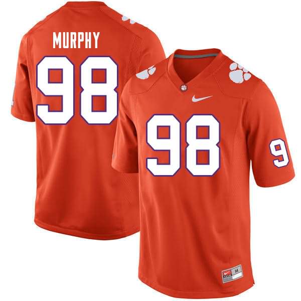 Men's Clemson Tigers Myles Murphy #98 Colloge Orange NCAA Game Football Jersey Trade SYP08N8T