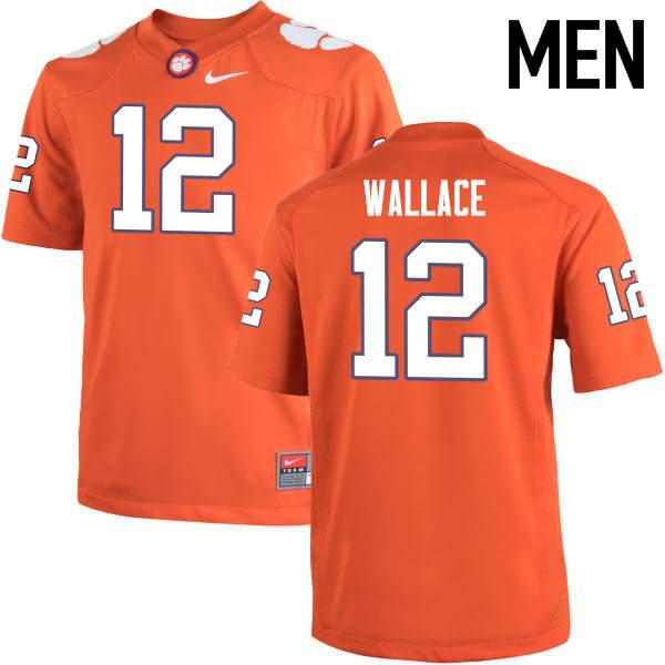 Men's Clemson Tigers KVon Wallace #12 Colloge Orange NCAA Game Football Jersey Black Friday ONA43N0E