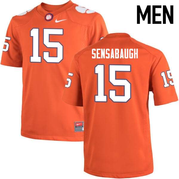 Men's Clemson Tigers Coty Sensabaugh #15 Colloge Orange NCAA Game Football Jersey Best YOL54N5Z