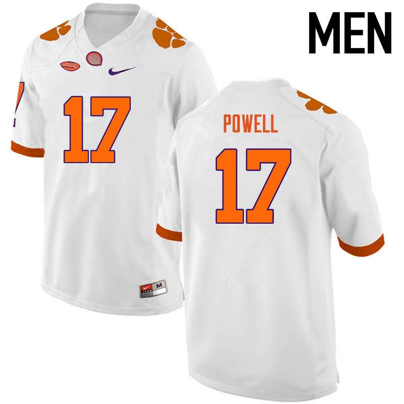 Men's Clemson Tigers Cornell Powell #17 Colloge White NCAA Elite Football Jersey Limited YQY38N1H