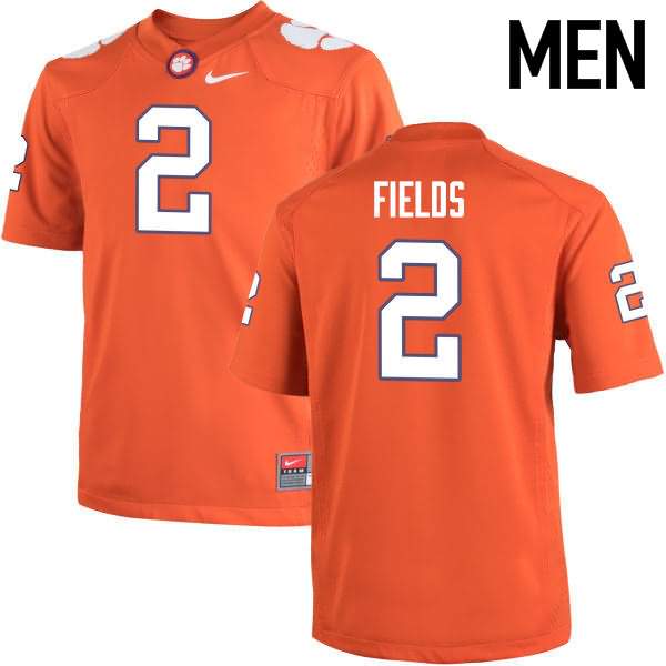 Men's Clemson Tigers Mark Fields #2 Colloge Orange NCAA Game Football Jersey Breathable LLV57N3X