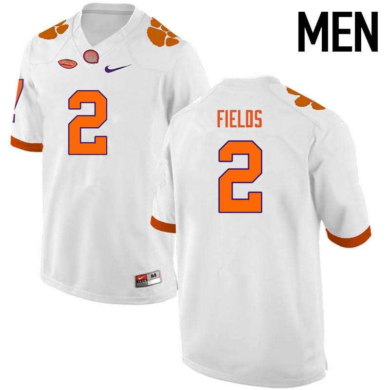 Men's Clemson Tigers Mark Fields #2 Colloge White NCAA Game Football Jersey Comfortable SOO75N6L