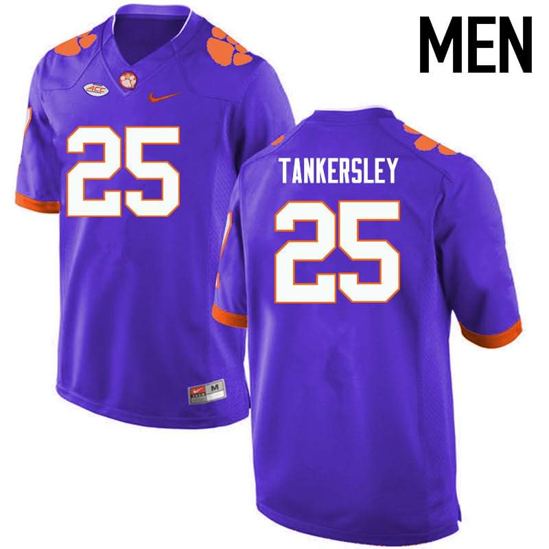 Men's Clemson Tigers Cordrea Tankersley #25 Colloge Purple NCAA Game Football Jersey Summer EZF06N2M