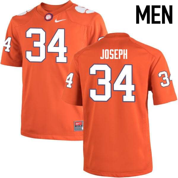 Men's Clemson Tigers Kendall Joseph #34 Colloge Orange NCAA Game Football Jersey Holiday VIZ70N8E