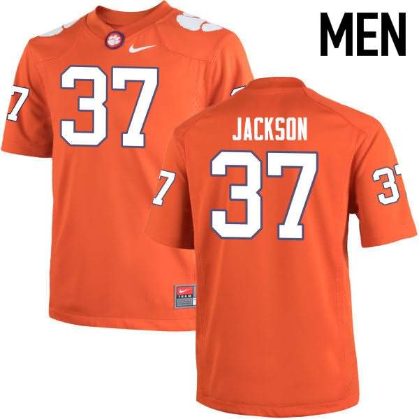 Men's Clemson Tigers Austin Jackson #37 Colloge Orange NCAA Game Football Jersey New NIX60N2V