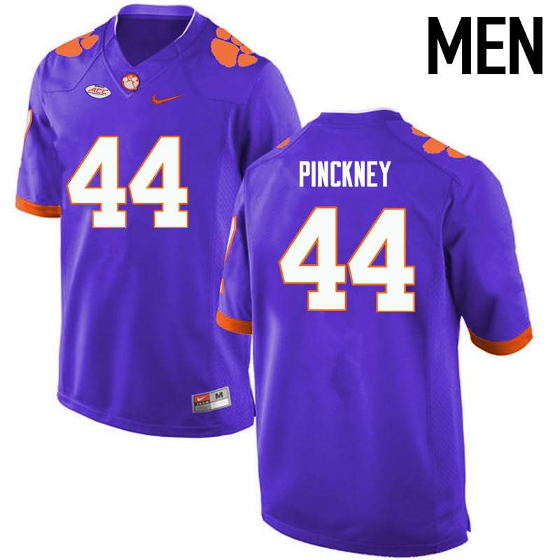 Men's Clemson Tigers Nyles Pinckney #44 Colloge Purple NCAA Game Football Jersey July VZZ63N6J