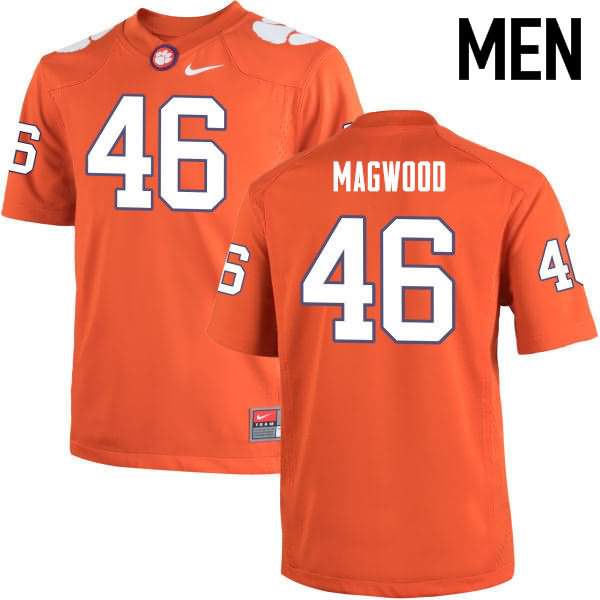 Men's Clemson Tigers Jarvis Magwood #46 Colloge Orange NCAA Game Football Jersey February CZI60N7N