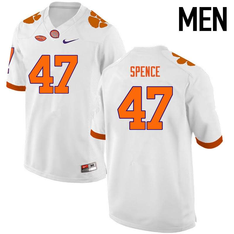 Men's Clemson Tigers Alex Spence #47 Colloge White NCAA Elite Football Jersey Online PUL61N7K