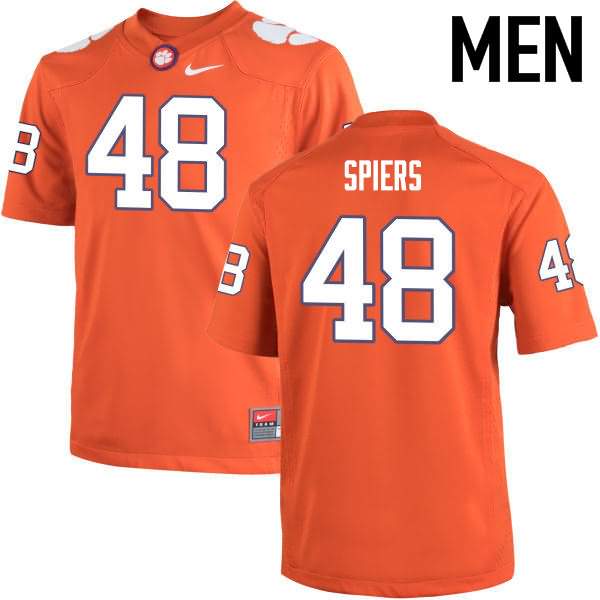 Men's Clemson Tigers Will Spiers #48 Colloge Orange NCAA Game Football Jersey November MTA43N3Z
