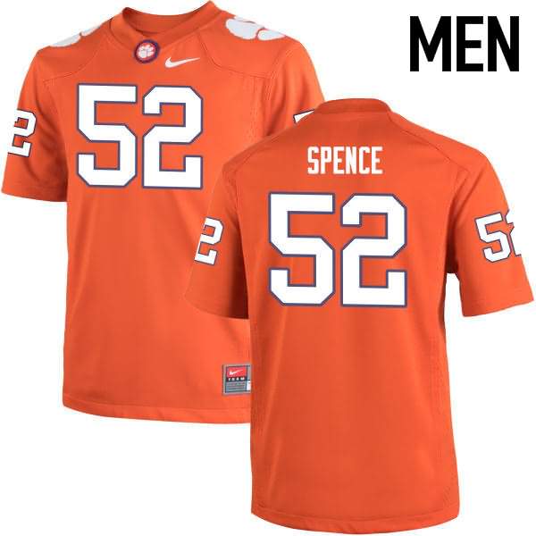 Men's Clemson Tigers Austin Spence #52 Colloge Orange NCAA Game Football Jersey Style QJE47N8F