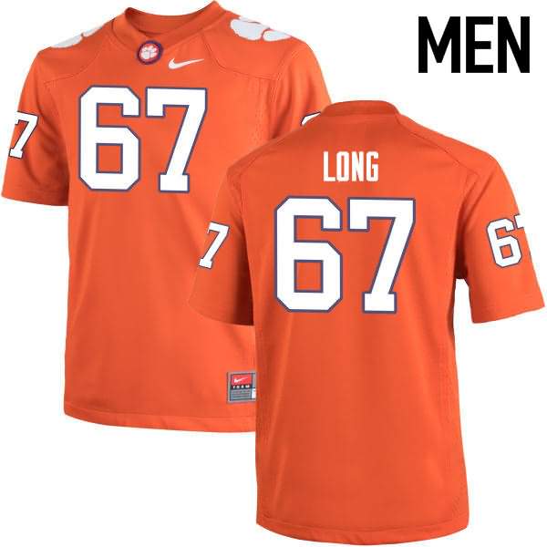 Men's Clemson Tigers Stacy Long #67 Colloge Orange NCAA Game Football Jersey For Fans QKX58N7A