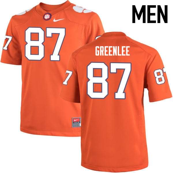 Men's Clemson Tigers D.J. Greenlee #87 Colloge Orange NCAA Elite Football Jersey Comfortable HTL61N4I