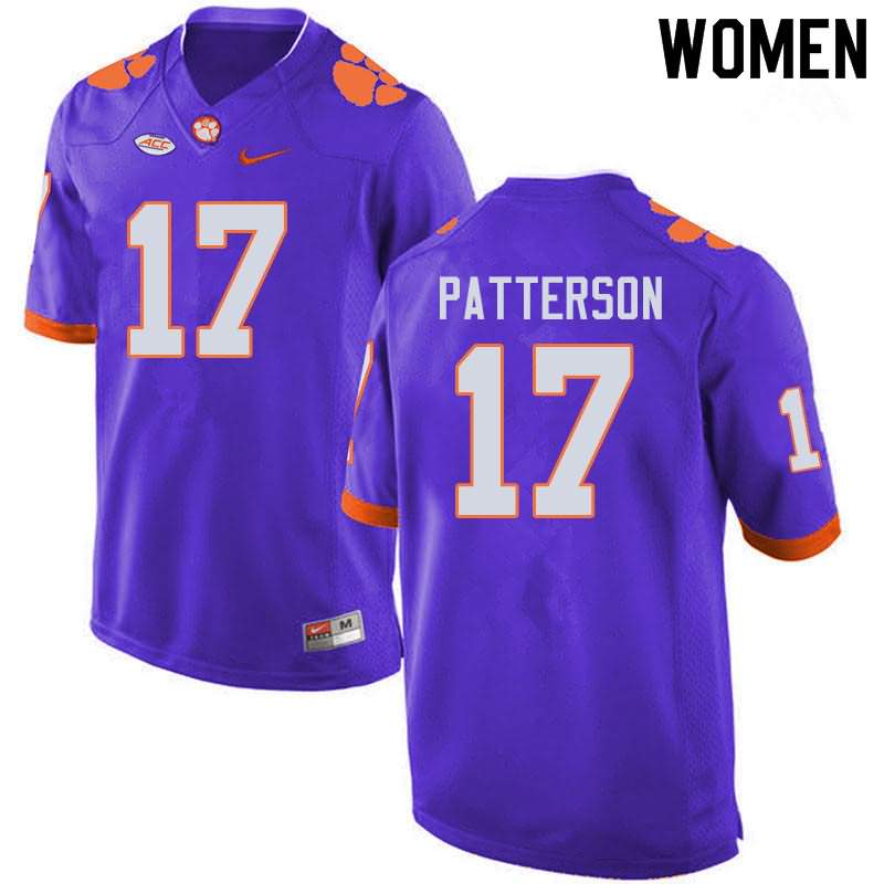 Women's Clemson Tigers Kane Patterson #17 Colloge Purple NCAA Elite Football Jersey Spring PKV54N6K
