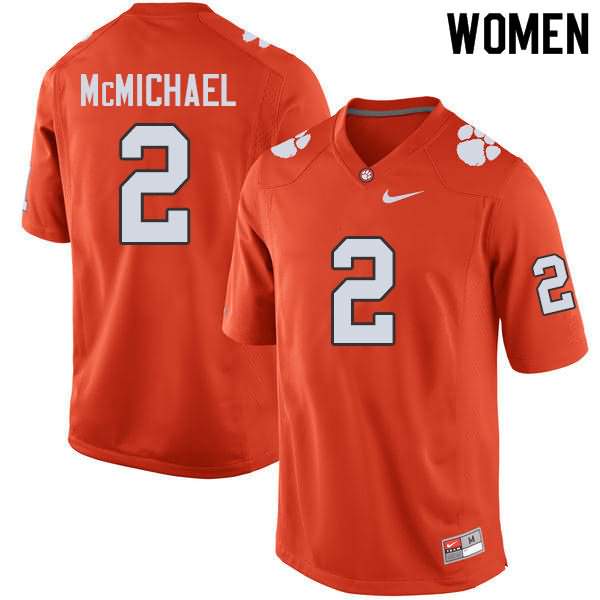 Women's Clemson Tigers Kyler McMichael #2 Colloge Orange NCAA Game Football Jersey Check Out ULN11N4N