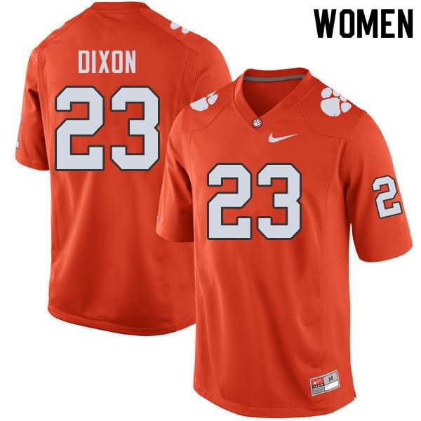 Women's Clemson Tigers Lyn-J Dixon #23 Colloge Orange NCAA Game Football Jersey Top Deals JIK34N0D