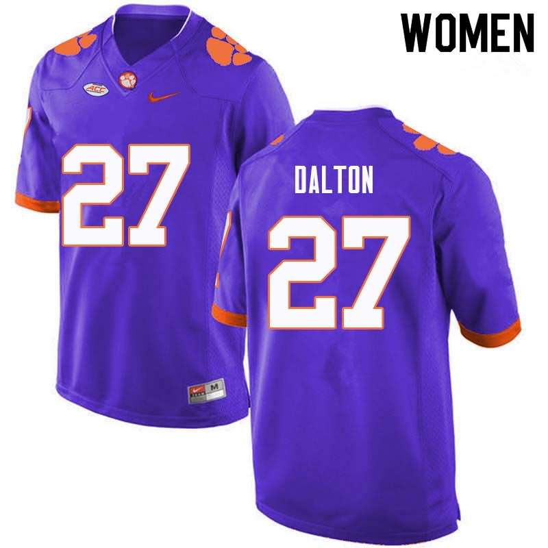 Women's Clemson Tigers Alex Dalton #27 Colloge Purple NCAA Game Football Jersey Holiday XML57N4E