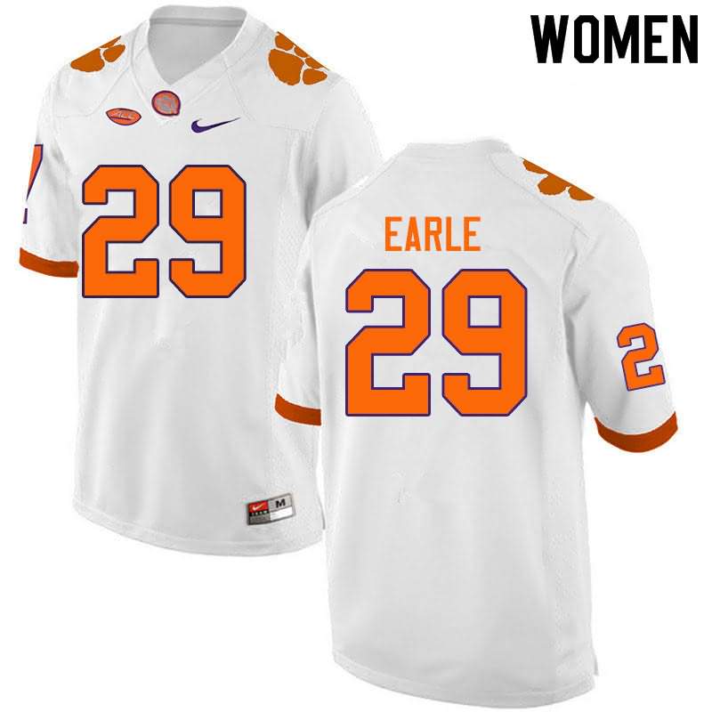 Women's Clemson Tigers Hampton Earle #29 Colloge White NCAA Elite Football Jersey Supply ZQE61N2Q