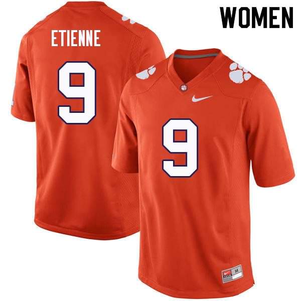 Women's Clemson Tigers Travis Etienne #9 Colloge Orange NCAA Elite Football Jersey Copuon NBX65N3M