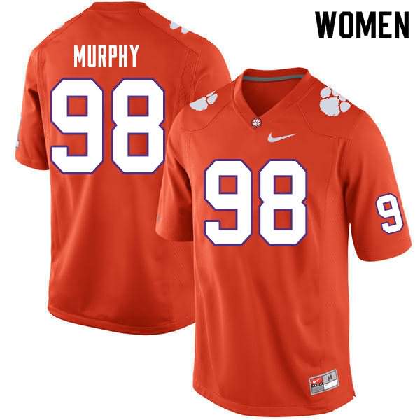 Women's Clemson Tigers Myles Murphy #98 Colloge Orange NCAA Elite Football Jersey For Sale LDX88N1E