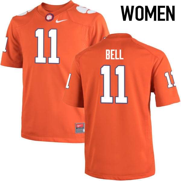 Women's Clemson Tigers Shadell Bell #11 Colloge Orange NCAA Game Football Jersey Comfortable ZIA07N5F