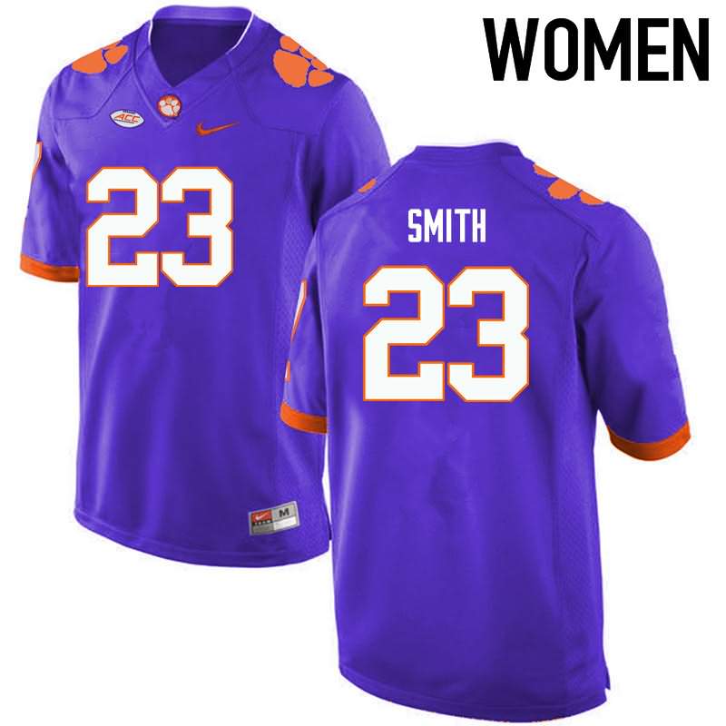 Women's Clemson Tigers Van Smith #23 Colloge Purple NCAA Game Football Jersey Restock MNG06N5U