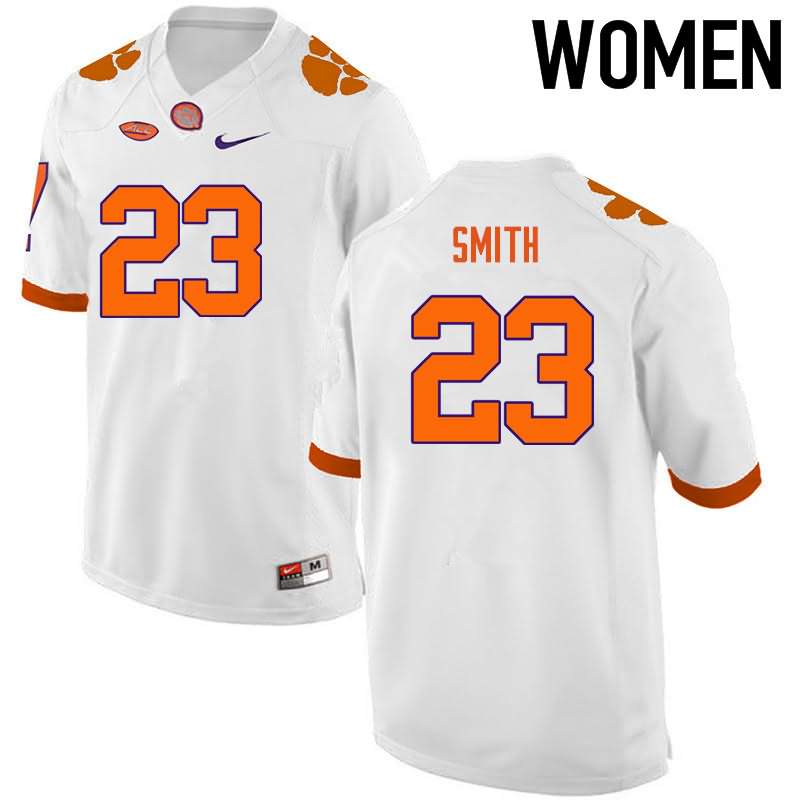 Women's Clemson Tigers Van Smith #23 Colloge White NCAA Game Football Jersey Colors BKE86N8G