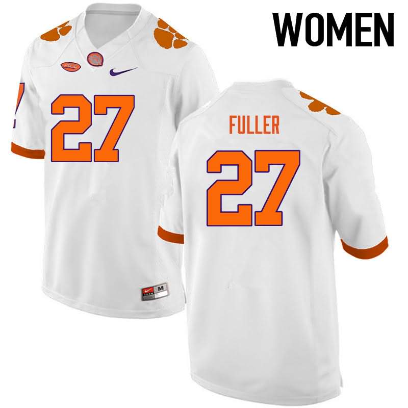 Women's Clemson Tigers C.J. Fuller #27 Colloge White NCAA Game Football Jersey August NFO57N8O