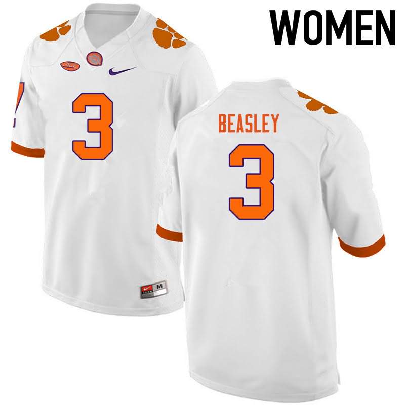 Women's Clemson Tigers Vic Beasley #3 Colloge White NCAA Elite Football Jersey Colors RIM70N5F