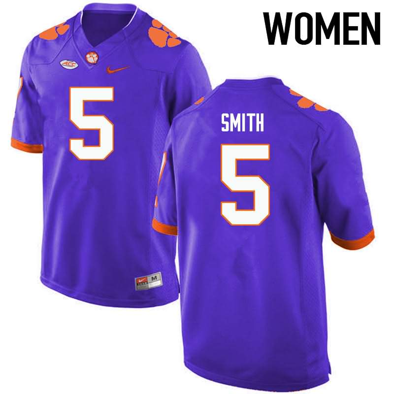 Women's Clemson Tigers Shaq Smith #5 Colloge Purple NCAA Game Football Jersey Stability CMY65N3R