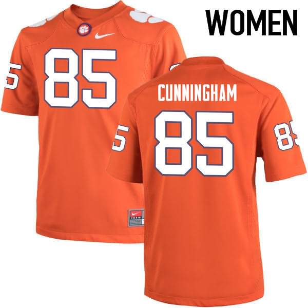 Women's Clemson Tigers Bennie Cunningham #85 Colloge Orange NCAA Game Football Jersey Top Quality XYA32N5I