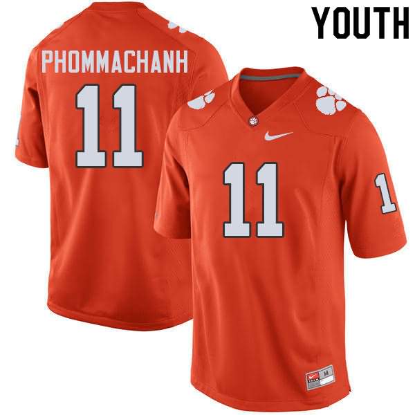 Youth Clemson Tigers Taisun Phommachanh #11 Colloge Orange NCAA Elite Football Jersey Increasing BGU13N8K
