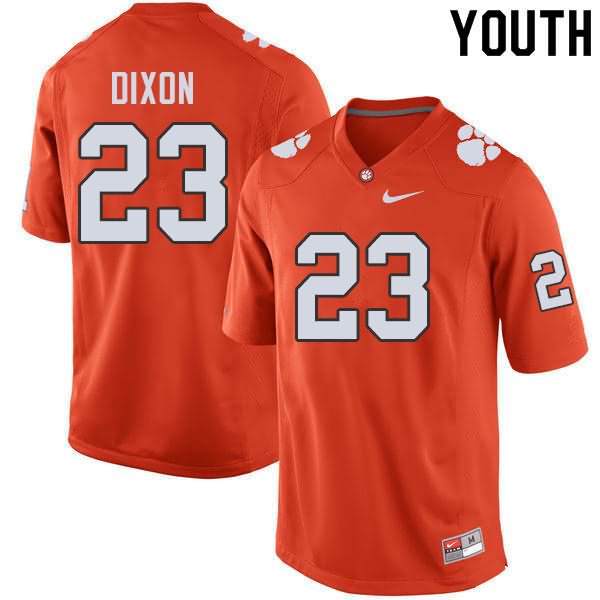 Youth Clemson Tigers Lyn-J Dixon #23 Colloge Orange NCAA Game Football Jersey Special JHQ88N5J