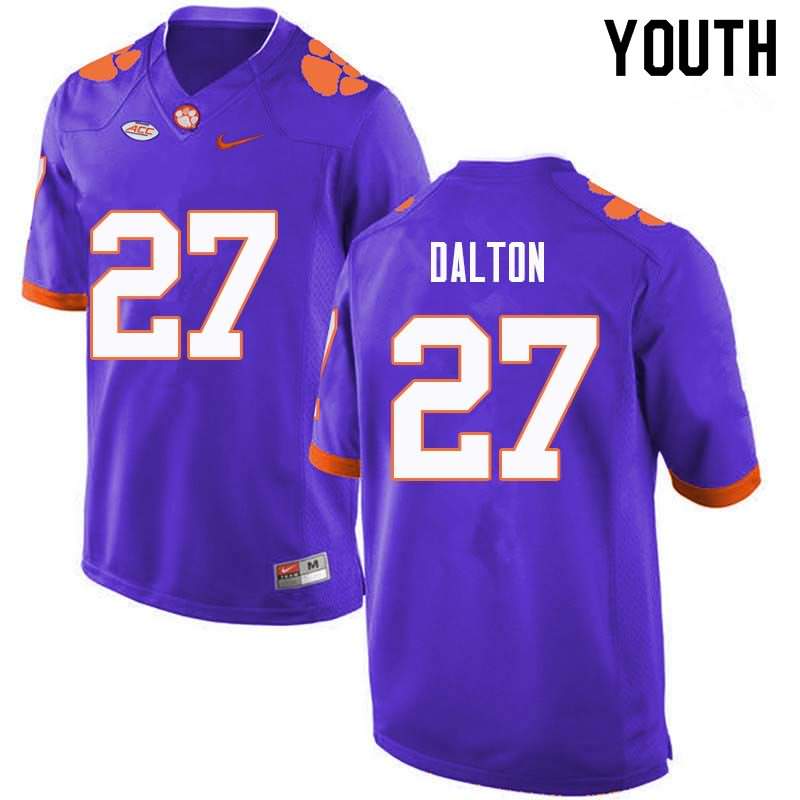 Youth Clemson Tigers Alex Dalton #27 Colloge Purple NCAA Elite Football Jersey Trade IFP34N8R