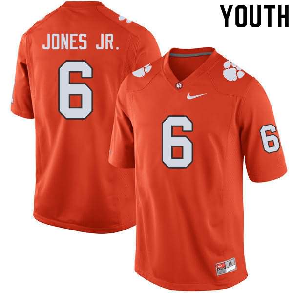 Youth Clemson Tigers Mike Jones Jr. #6 Colloge Orange NCAA Game Football Jersey Supply SAM66N4Q