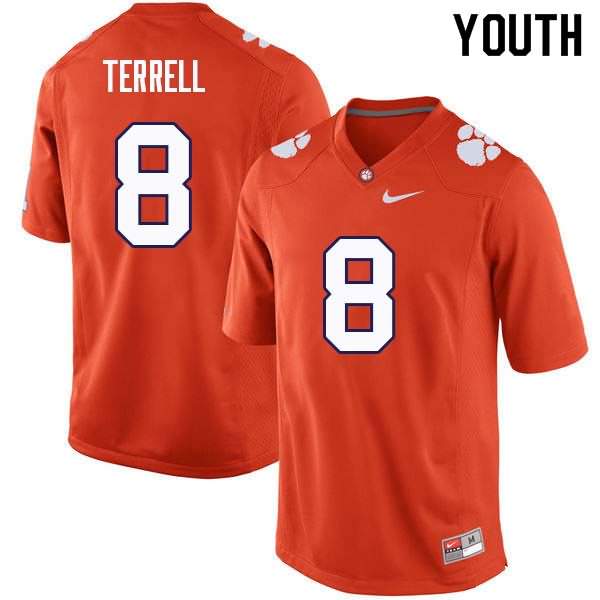 Youth Clemson Tigers A.J. Terrell #8 Colloge Orange NCAA Elite Football Jersey Limited QON00N2E