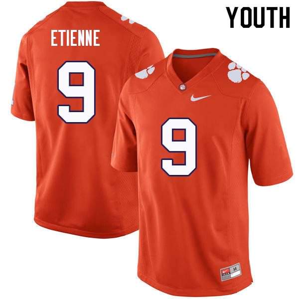 Youth Clemson Tigers Travis Etienne #9 Colloge Orange NCAA Elite Football Jersey Lifestyle XGO00N0L