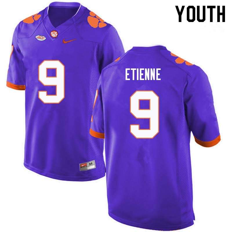 Youth Clemson Tigers Travis Etienne #9 Colloge Purple NCAA Elite Football Jersey Online KXP83N4Z